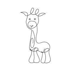 Giraffe Line Art vector illustration, Abstract Line Minimalist Wall Art