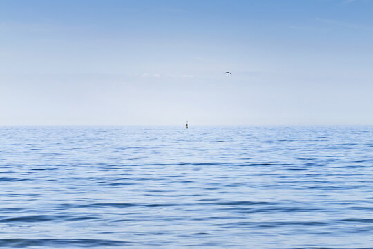 Fototapeta Calm blue sea, minimalist composition
