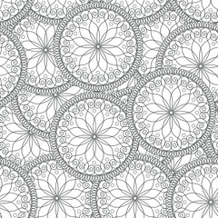 Seamless mandala pattern for textile things or coloring