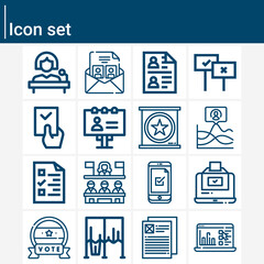 Simple set of approximate related lineal icons.