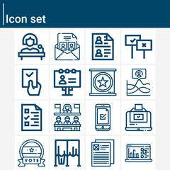 Fototapeta na wymiar Simple set of approximate related lineal icons.