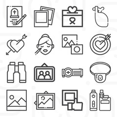 16 pack of see  lineal web icons set