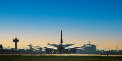 Airport lock down caused by the pandemic COVID-19.