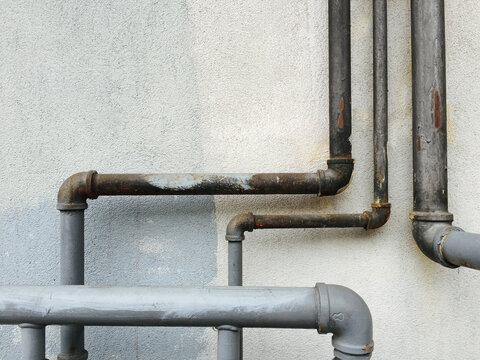 Close up of utility pipes