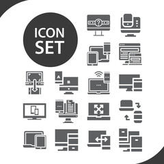 Simple set of receptive related filled icons.