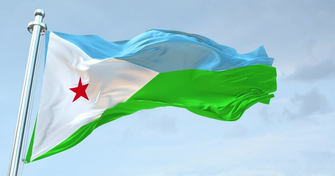 Djibouti  flag 4k 