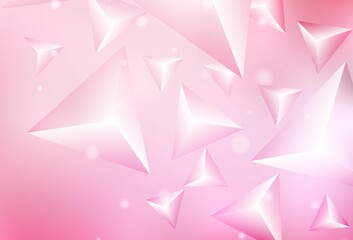 Light Pink vector layout with lines, triangles.