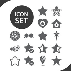 Simple set of sensation related filled icons.