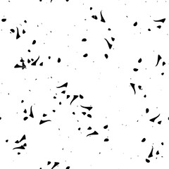 Seamless monochrome pattern of abstract elements