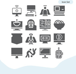 Simple set of guardian related filled icons.