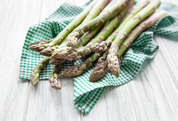 Fresh green asparagus