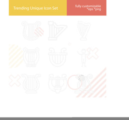 Simple set of definitive related lineal icons.