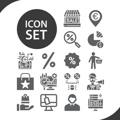 Simple set of exceeding related filled icons.