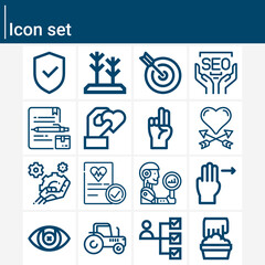 Simple set of right related lineal icons.