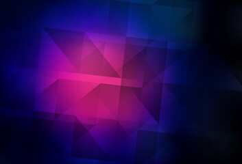 Dark Pink, Blue vector low poly background.