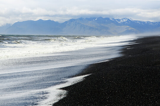 A black beach. Iceland