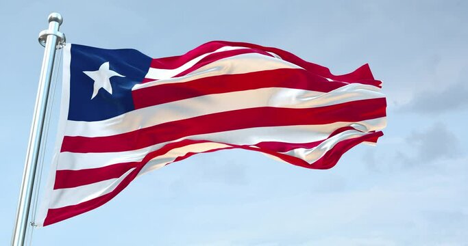 Liberia flag 4k 