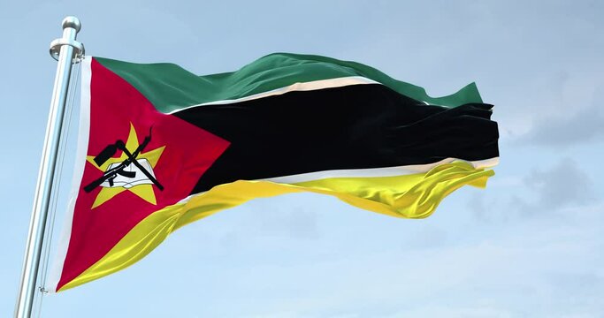 Mozambique flag 4k 