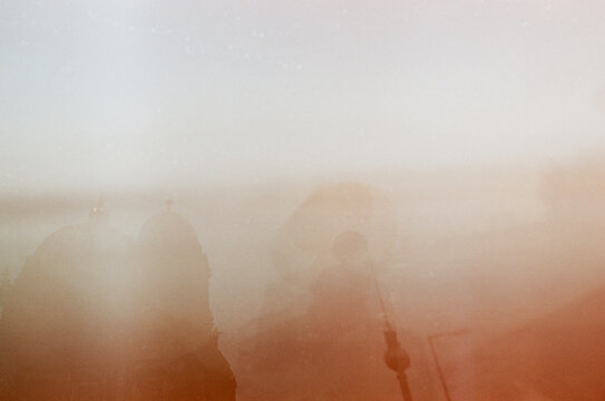 Abstract image of a frozen Berlin on film