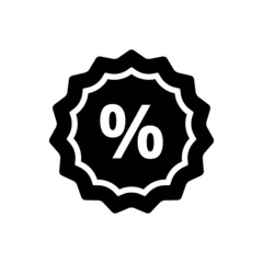 Discount sticker icon vector graphic illustration