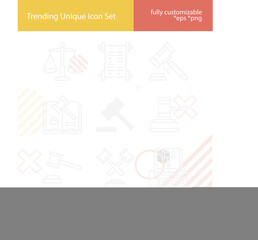 Simple set of of nature related lineal icons.