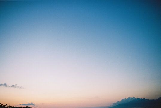 sunset sky in hawaii at twilight