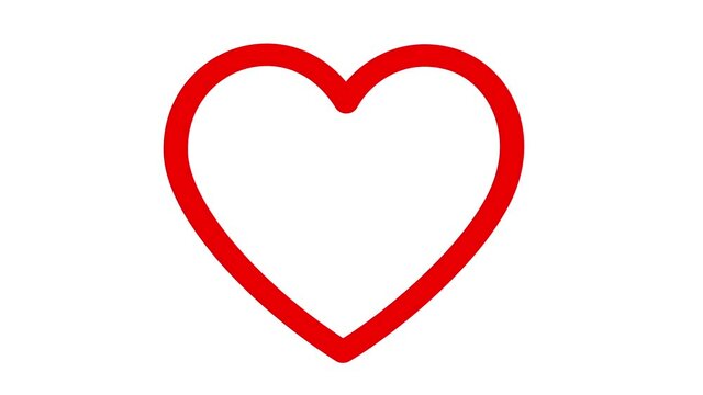 coeur rouge graphique vid&eacute;o