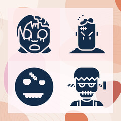 Simple set of ethylene related filled icons