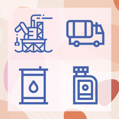 Simple set of sands related lineal icons