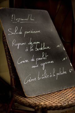 Paris Cafe Menu
