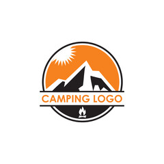 camping vector , adventure logo vector