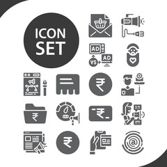 Simple set of confirmed related filled icons.