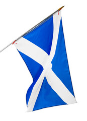 National flag of Scotland isolated on white background