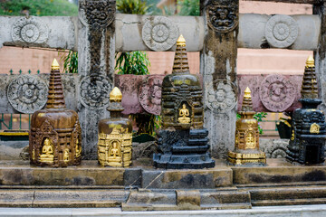 Mahabodhi temple, bodh gaya, India. Buddha attained enlightenment here, Gaya, India, 18 August 2017.