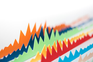 Closeup of handmade charts