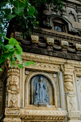 Obraz premium Mahabodhi temple, bodh gaya, India. Buddha attained enlightenment here, Gaya, India, 18 August 2017.