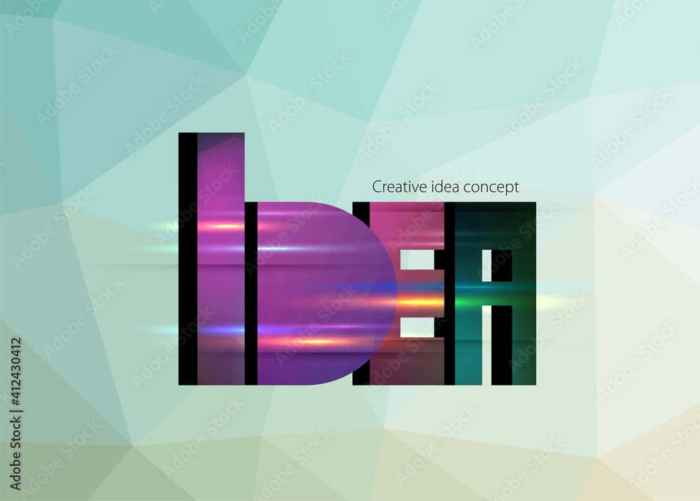 Poster idea text . creative idea concept.vector illustration template design