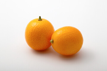 Macro photo of a small kumquat