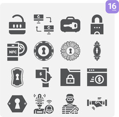 Simple set of methodist related filled icons.
