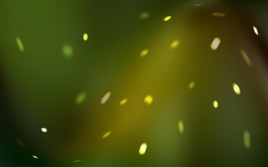 Obraz na płótnie Canvas Dark Green, Yellow vector template with ice snowflakes.