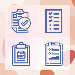 Simple set of done related lineal icons