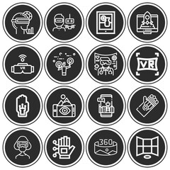 16 pack of actuality  lineal web icons set