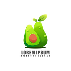 avocado Logo Illustrator Colorful Vector Design Termplate