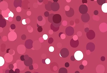 Light Pink vector background with spots.