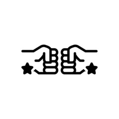 Black solid icon for commitment
