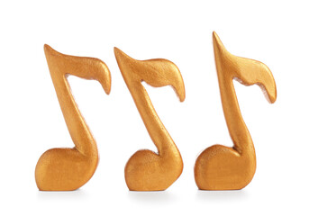 Music notes on white background