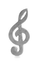 Violin clef on white background