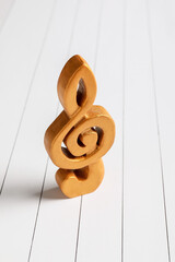 Violin clef on light background