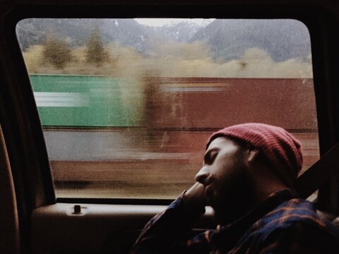 Greg in the Car