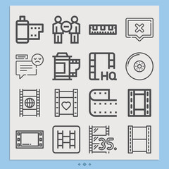 Simple set of vote out related lineal icons.